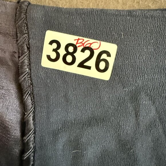 Orna Farho France Satin Paneled Pencil Skirt Women's Blue Flat Front Back Zipper - Picture 3 of 7